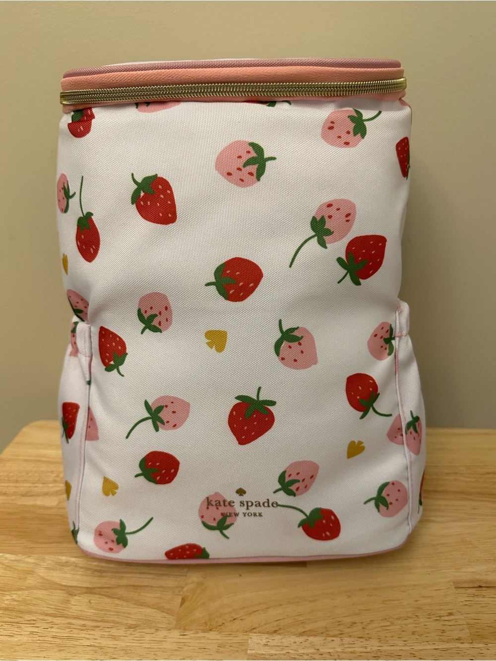 kate spade Backpack Cooler Bag - White, Pink, Red, Green, Gold